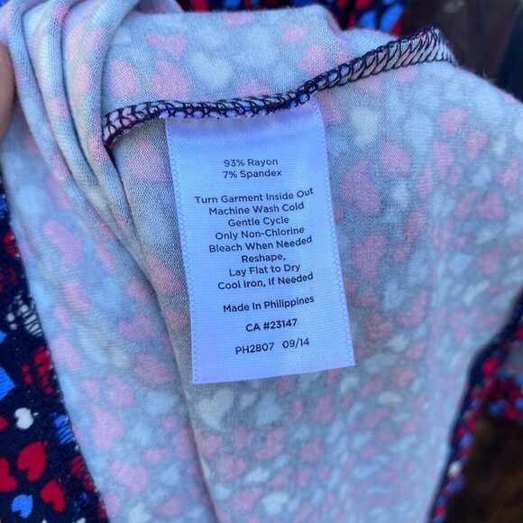 NWT Talbots Rayon Stretch Pullover Dress with little Multi Colored Hearts Size S - Picture 9 of 9